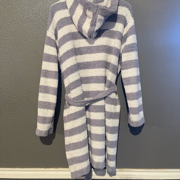 Barefoot Dreams Cozy Chic® Stripe Hooded Robe - Picture 10 of 11